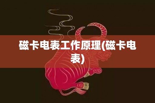 磁卡电表工作原理(磁卡电表)