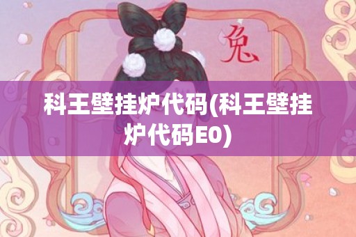 科王壁挂炉代码(科王壁挂炉代码E0)