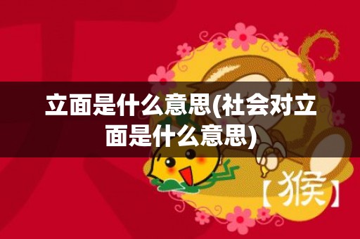 立面是什么意思(社会对立面是什么意思)