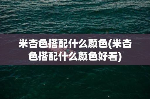 米杏色搭配什么颜色(米杏色搭配什么颜色好看)