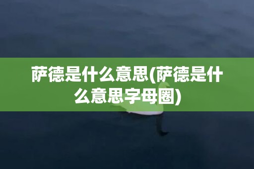 萨德是什么意思(萨德是什么意思字母圈)