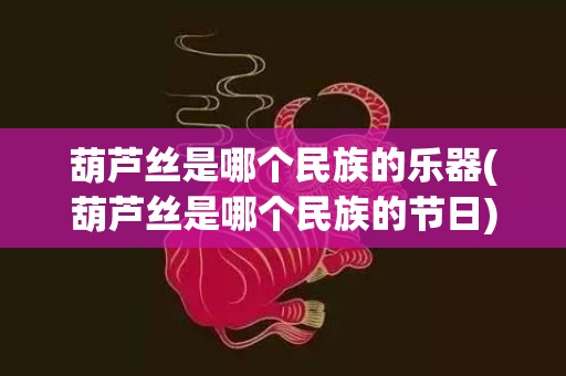 葫芦丝是哪个民族的乐器(葫芦丝是哪个民族的节日)