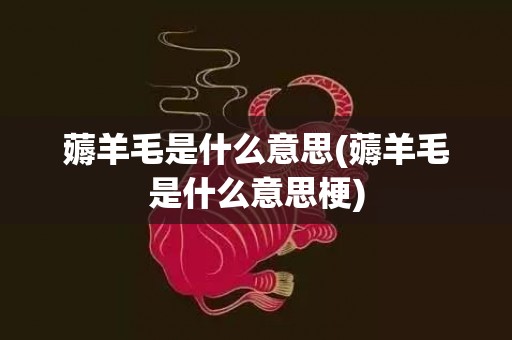 薅羊毛是什么意思(薅羊毛是什么意思梗)