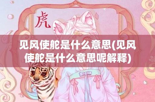 见风使舵是什么意思(见风使舵是什么意思呢解释)