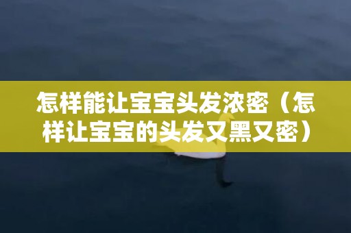 怎样能让宝宝头发浓密（怎样让宝宝的头发又黑又密）