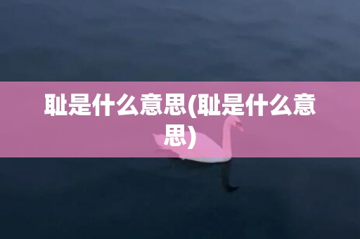 耻是什么意思(耻是什么意思)