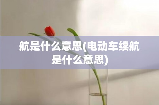 航是什么意思(电动车续航是什么意思)