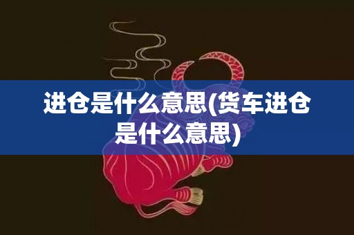 进仓是什么意思(货车进仓是什么意思)