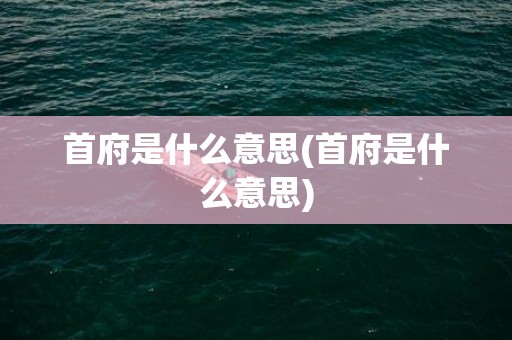 首府是什么意思(首府是什么意思)