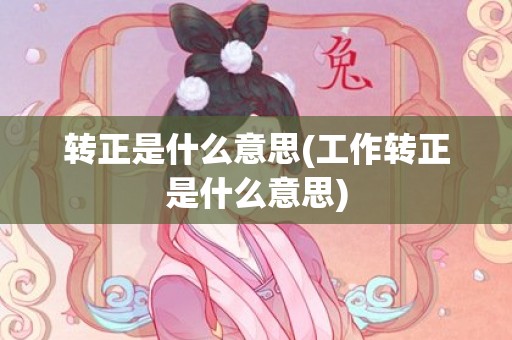 转正是什么意思(工作转正是什么意思)