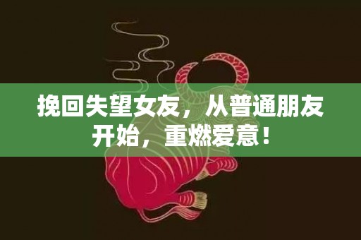 挽回失望女友，从普通朋友开始，重燃爱意！