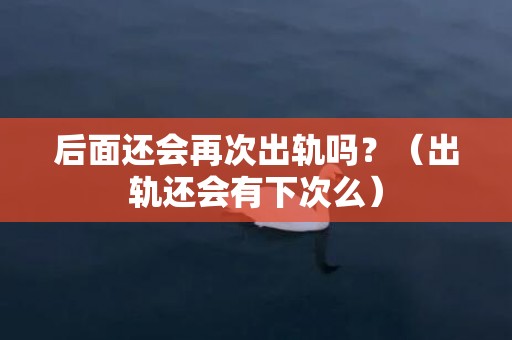 后面还会再次出轨吗？（出轨还会有下次么）