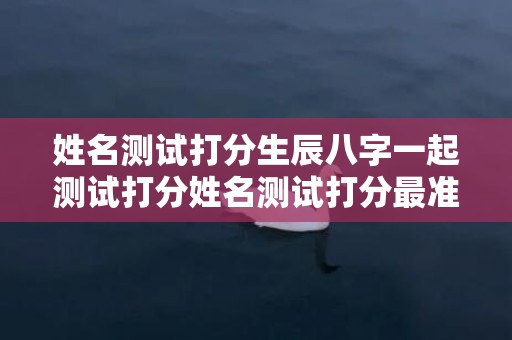 姓名测试打分生辰八字一起测试打分姓名测试打分最准确生...的简单介绍