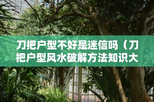 刀把户型不好是迷信吗（刀把户型风水破解方法知识大全刀把户型破解示意图）