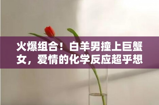 火爆组合！白羊男撞上巨蟹女，爱情的化学反应超乎想象！