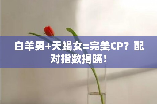 白羊男+天蝎女=完美CP？配对指数揭晓！