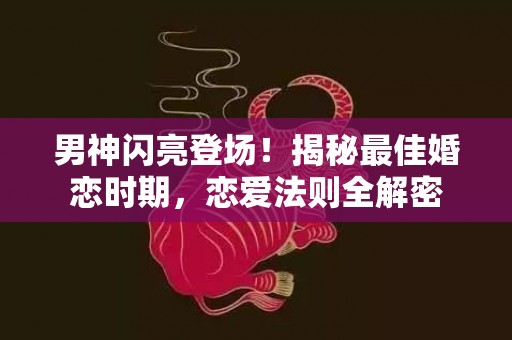 男神闪亮登场！揭秘最佳婚恋时期，恋爱法则全解密