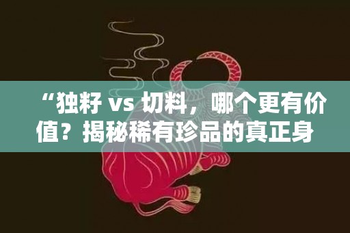 “独籽 vs 切料，哪个更有价值？揭秘稀有珍品的真正身价！”