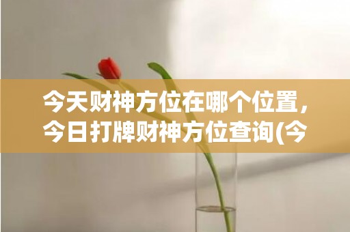 今天财神方位在哪个位置，今日打牌财神方位查询(今天哪个方位财运最好)