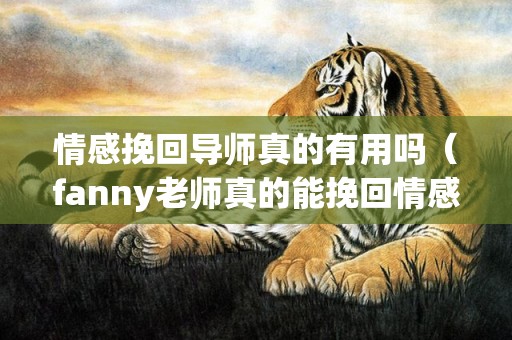 情感挽回导师真的有用吗（fanny老师真的能挽回情感吗）