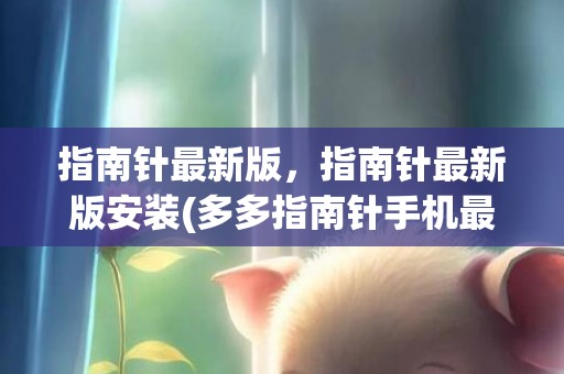 指南针最新版，指南针最新版安装(多多指南针手机最新版)