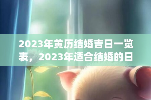 2023年黄历结婚吉日一览表，2023年适合结婚的日子一览表全年(2023年黄历结婚吉日9月)