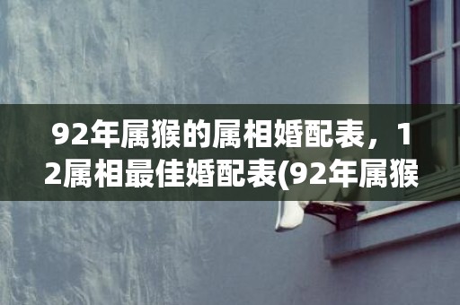 92年属猴的属相婚配表，12属相最佳婚配表(92年属猴的属相婚配狗好不好)