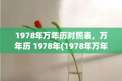 1978年万年历对照表，万年历 1978年(1978年万年历老黄历查询)