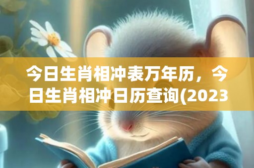 今日生肖相冲表万年历，今日生肖相冲日历查询(2023年今日相冲生肖查询)