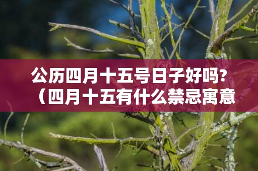 公历四月十五号日子好吗?（四月十五有什么禁忌寓意和说法四月十五日子好不好）