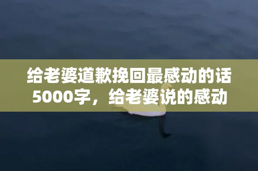 给老婆道歉挽回最感动的话5000字，给老婆说的感动情话大全短句