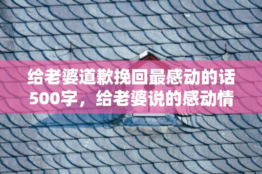 给老婆道歉挽回最感动的话500字，给老婆说的感动情话100字