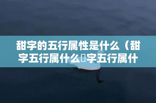 甜字的五行属性是什么（甜字五行属什么湉字五行属什么）