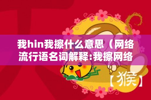 我hin我擦什么意思（网络流行语名词解释:我擦网络用语我擦是什么意思）