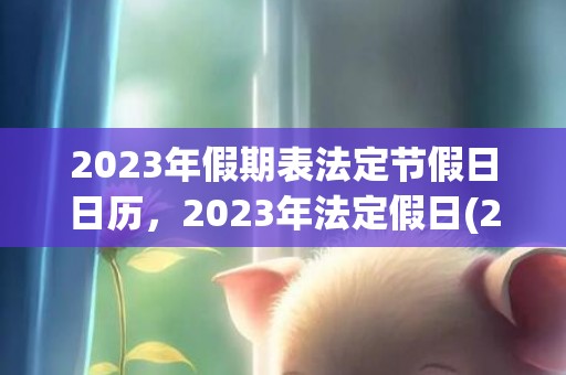 2023年假期表法定节假日日历，2023年法定假日(2023年假期表法定节假日调休)