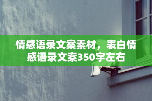 情感语录文案素材，表白情感语录文案350字左右