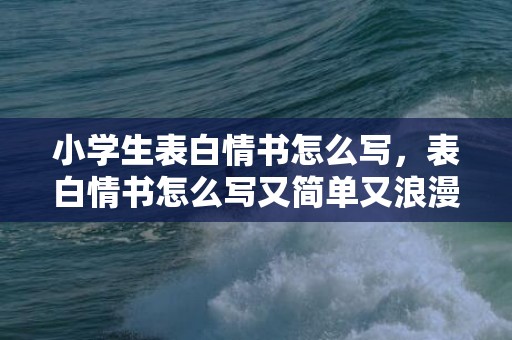 小学生表白情书怎么写，表白情书怎么写又简单又浪漫的文案