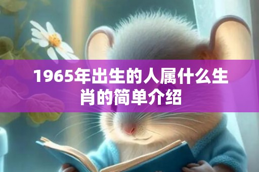 1965年出生的人属什么生肖的简单介绍