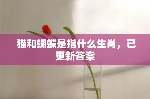  猫和蝴蝶是指什么生肖，已更新答案