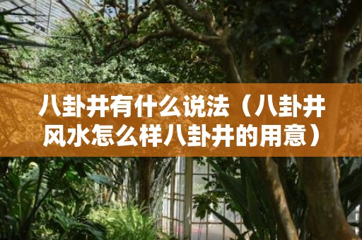 八卦井有什么说法（八卦井风水怎么样八卦井的用意）