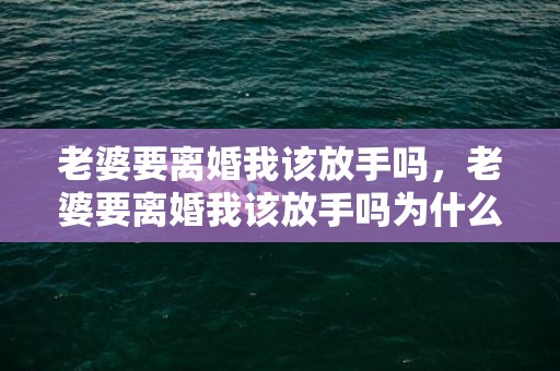 老婆要离婚我该放手吗，老婆要离婚我该放手吗为什么不离婚