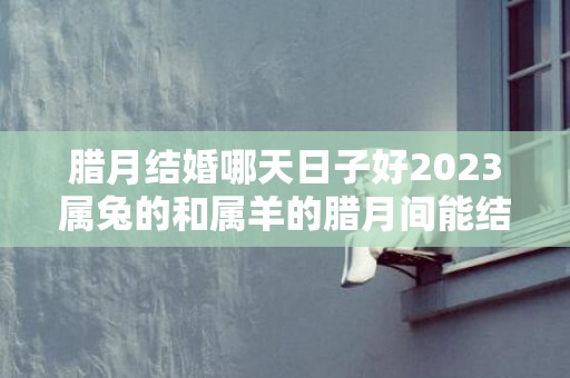 腊月结婚哪天日子好2023属兔的和属羊的腊月间能结婚吗，腊月结婚哪天日子好2023