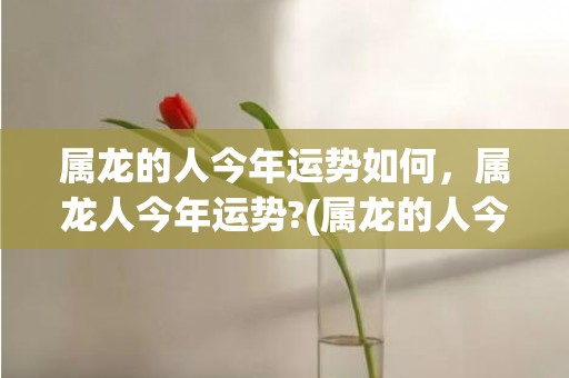 属龙的人今年运势如何，属龙人今年运势?(属龙的人今年运势怎么样)