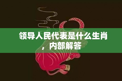   领导人民代表是什么生肖，内部解答