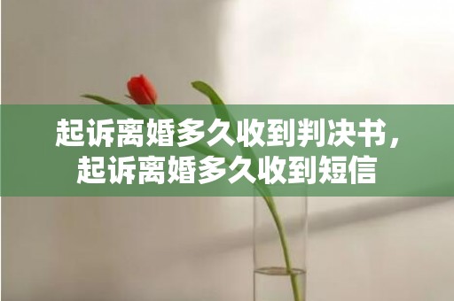 起诉离婚多久收到判决书，起诉离婚多久收到短信