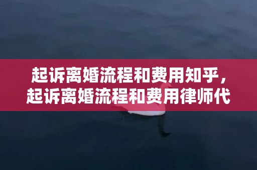 起诉离婚流程和费用知乎，起诉离婚流程和费用律师代理费标准一样吗知乎