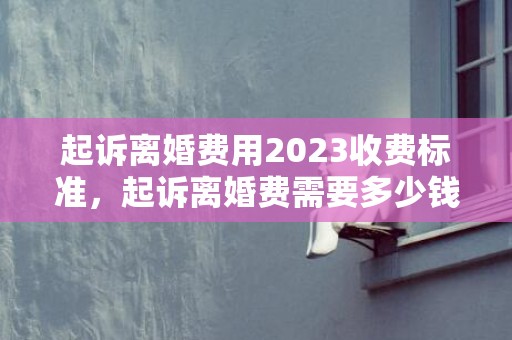 起诉离婚费用2023收费标准，起诉离婚费需要多少钱