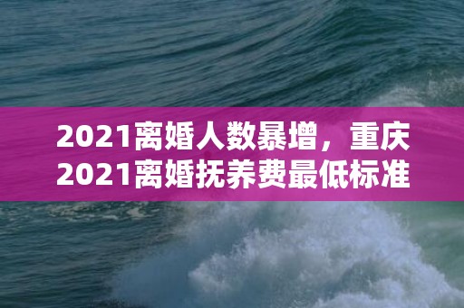 2021离婚人数暴增，重庆2021离婚抚养费最低标准是多少钱