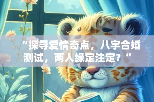 “探寻爱情奇点，八字合婚测试，两人缘定注定？”