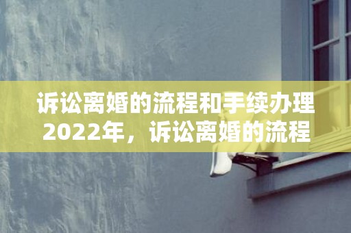 诉讼离婚的流程和手续办理2022年，诉讼离婚的流程和手续办理需要多久完成